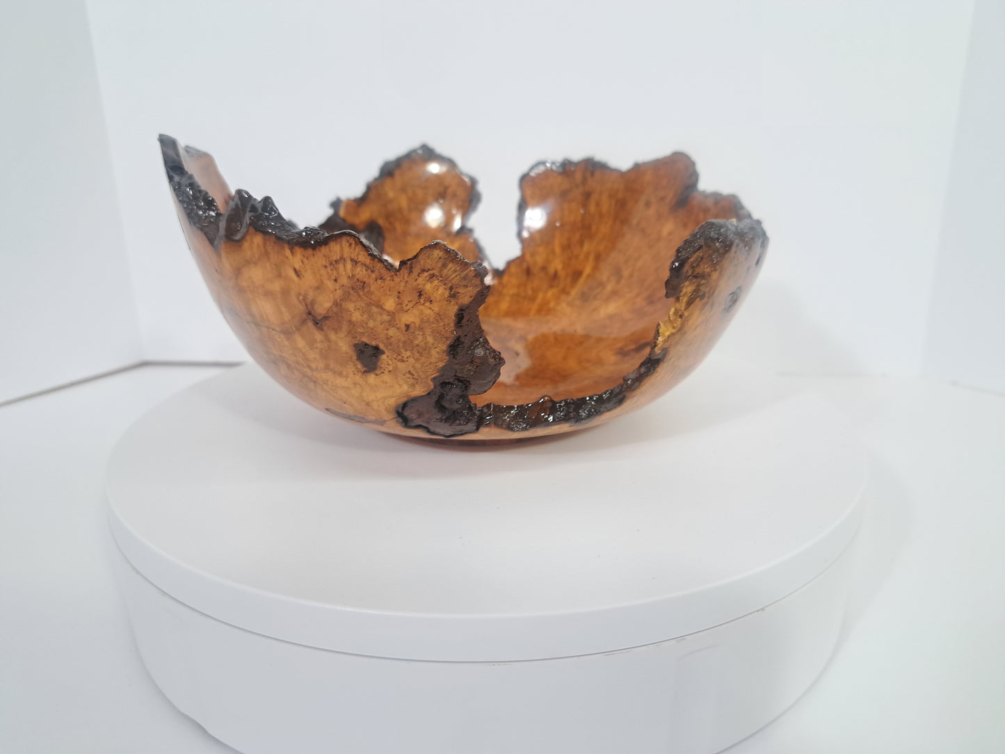 #182 Live Eged Cherry Burl Bowl