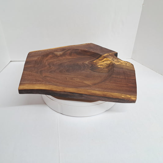 #293 Walnut Live edge Bowl with square ends