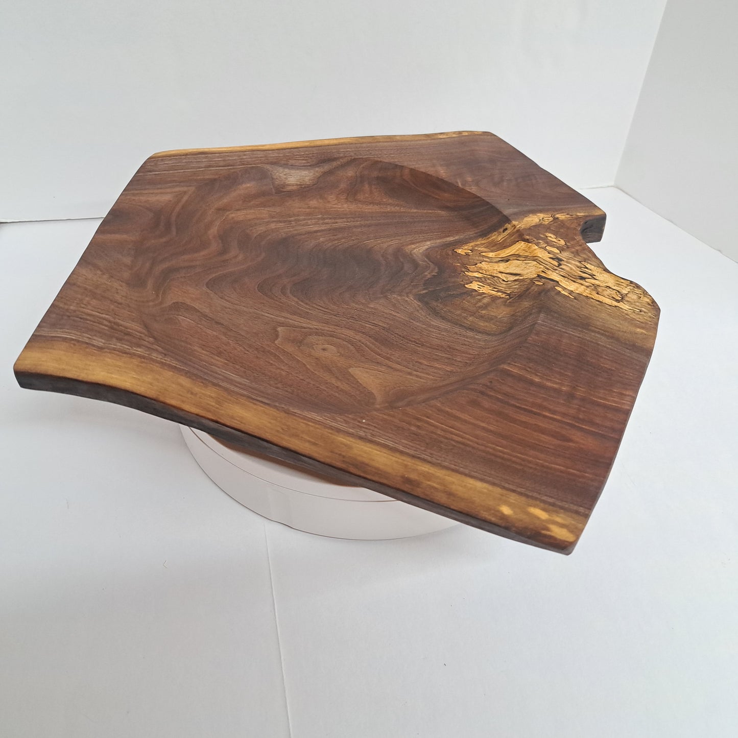 #293 Walnut Live edge Bowl with square ends