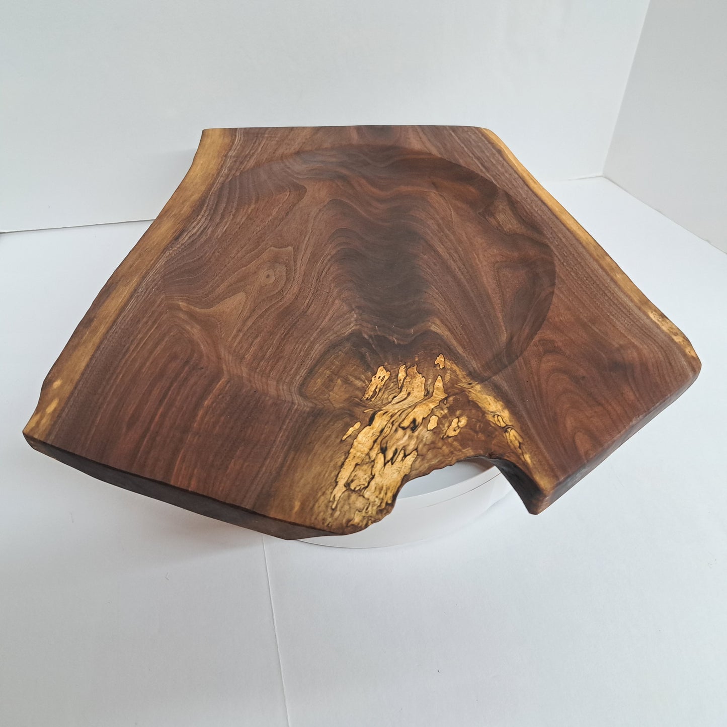 #293 Walnut Live edge Bowl with square ends