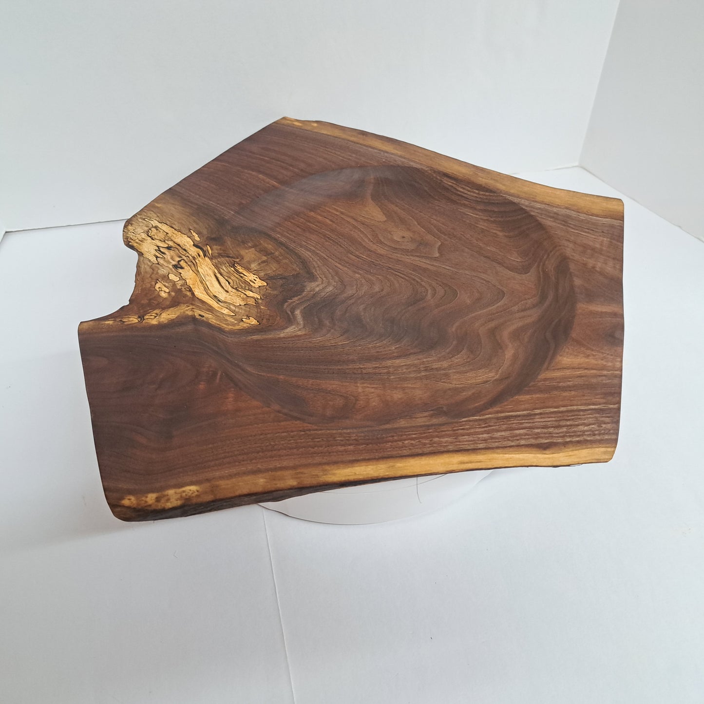 #293 Walnut Live edge Bowl with square ends