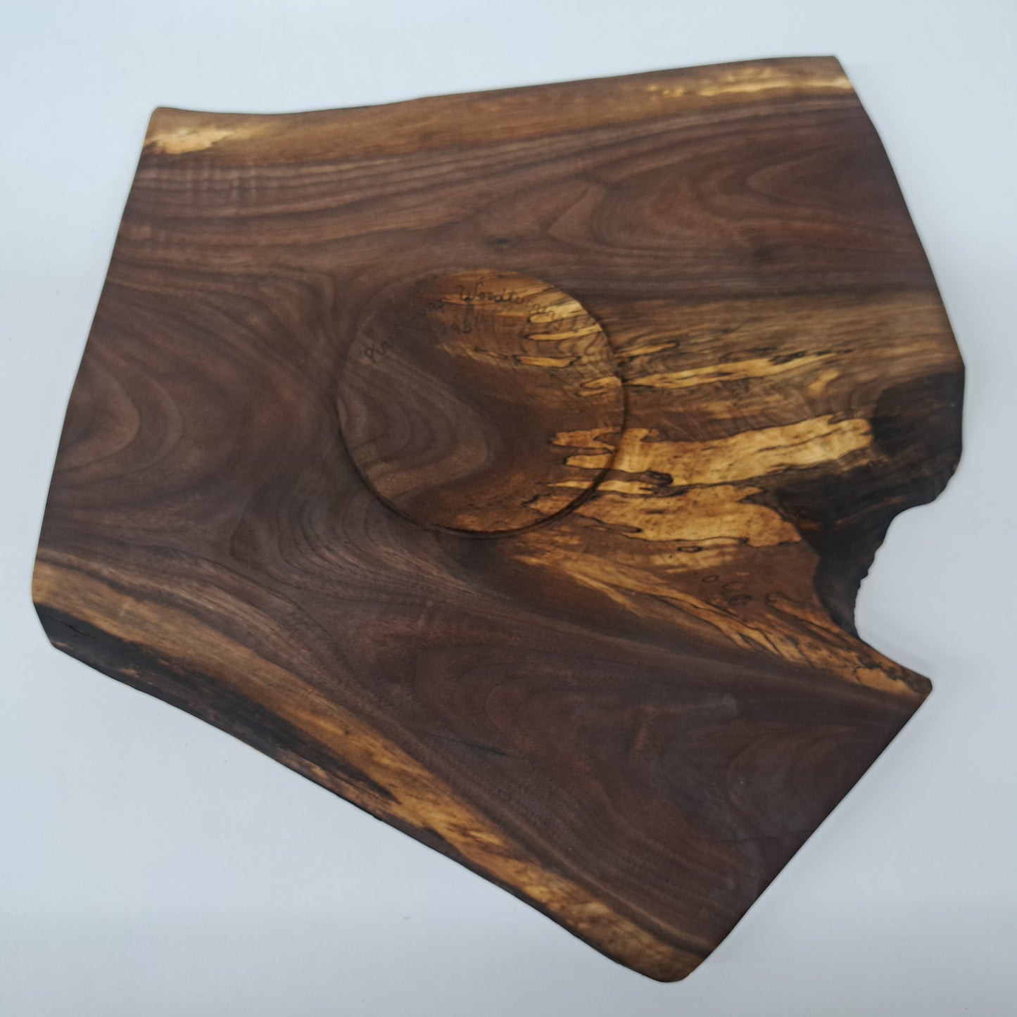 #293 Walnut Live edge Bowl with square ends