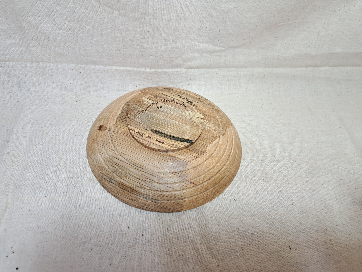 56# Oak Shallow Bowl