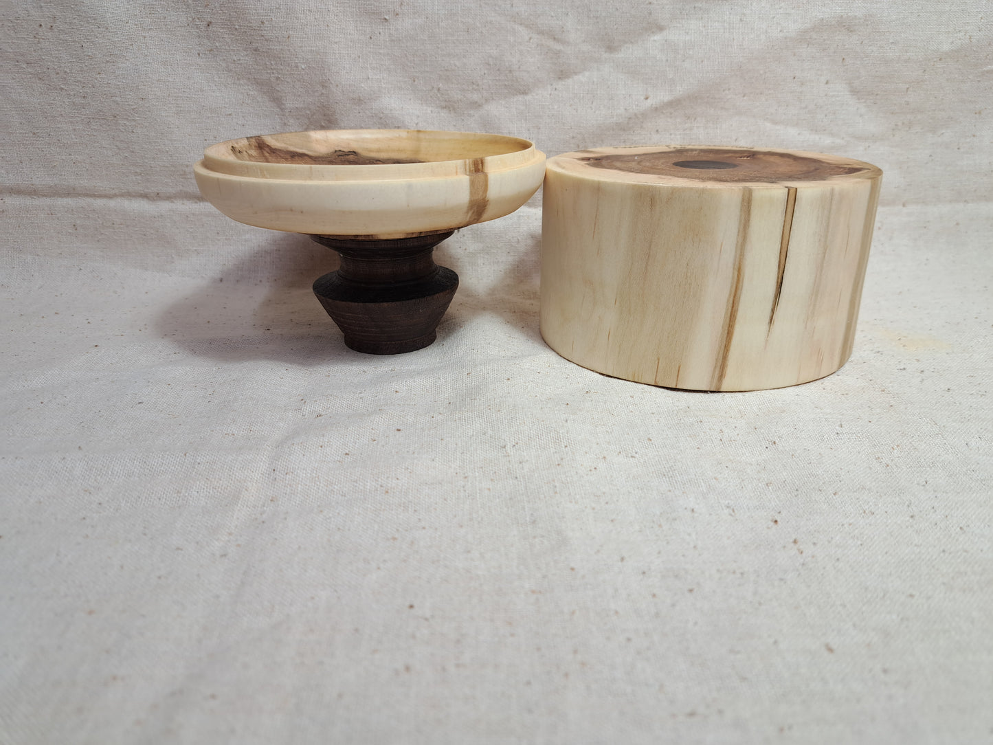 #160 Maple box with Walnut knob