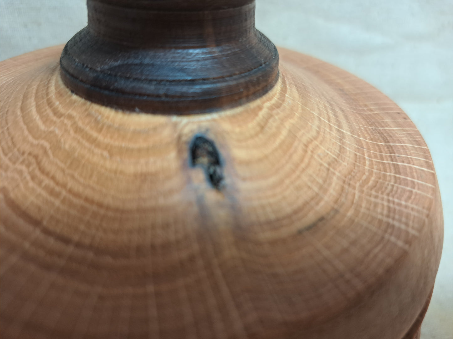 #152 Oak box with Walnut knob